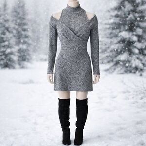 Junie Gray Cold Shoulder Winter Dress Size M Like New